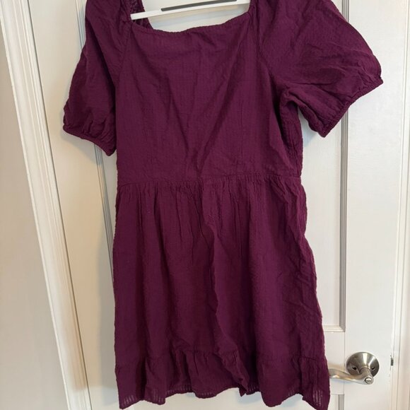 NWT LOFT Crinkle Flounce Puff Sleeve Wrap Dress - Picture 5 of 5